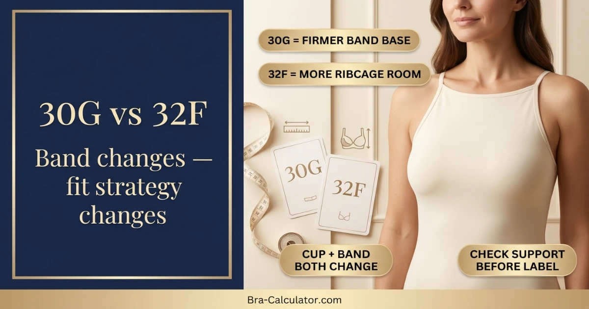30G vs 32F comparison hero graphic with premium navy and gold styling