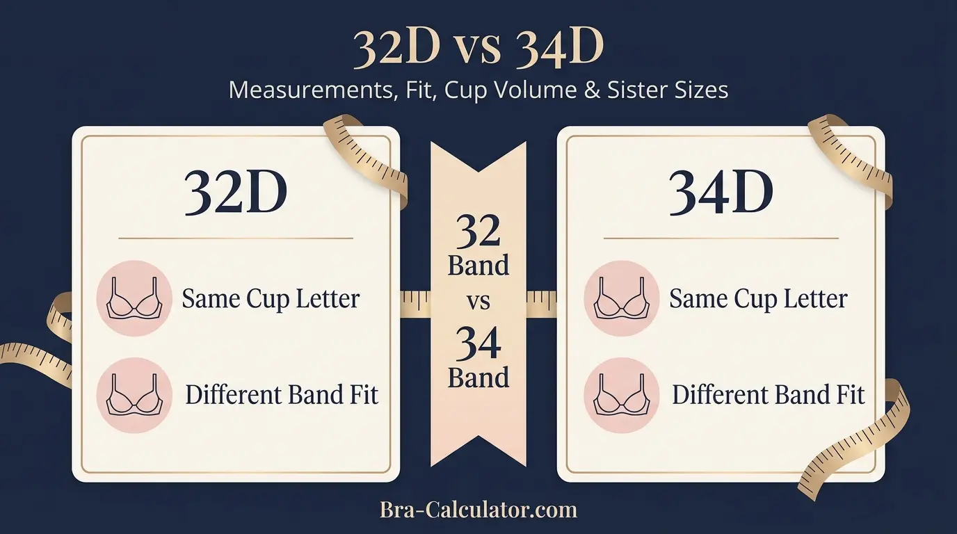 32D vs 34D comparison hero graphic with premium navy and gold styling