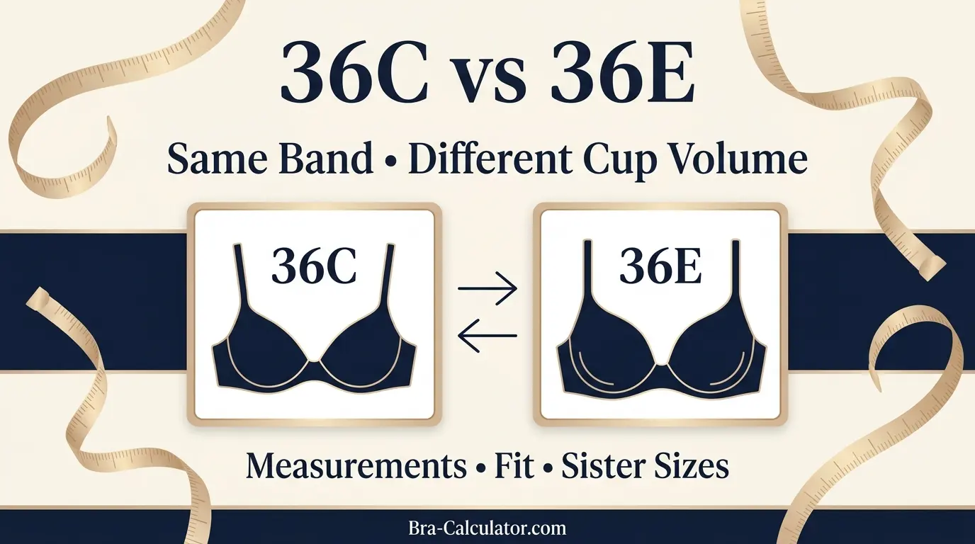 36C vs 36E comparison hero graphic with premium navy and gold styling