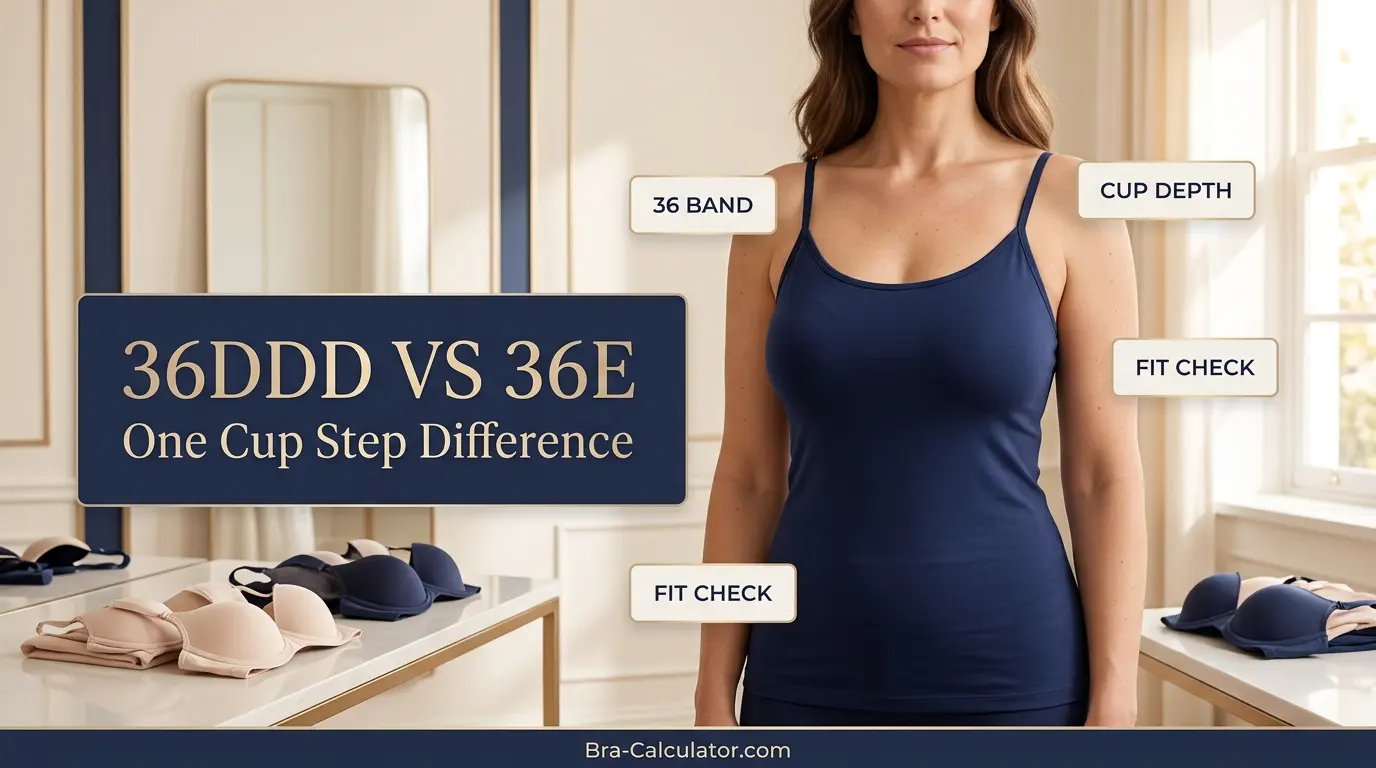 36DDD vs 36E comparison hero graphic with premium navy and gold styling
