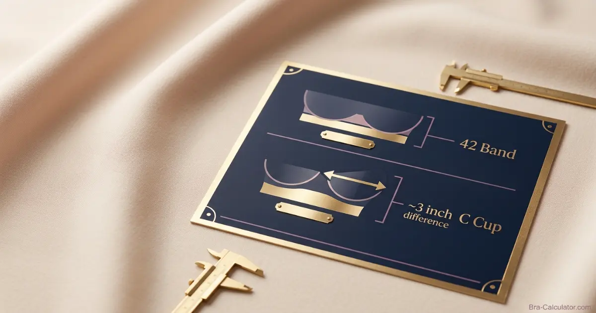 42C measurement logic with underbust full bust and cup difference explained