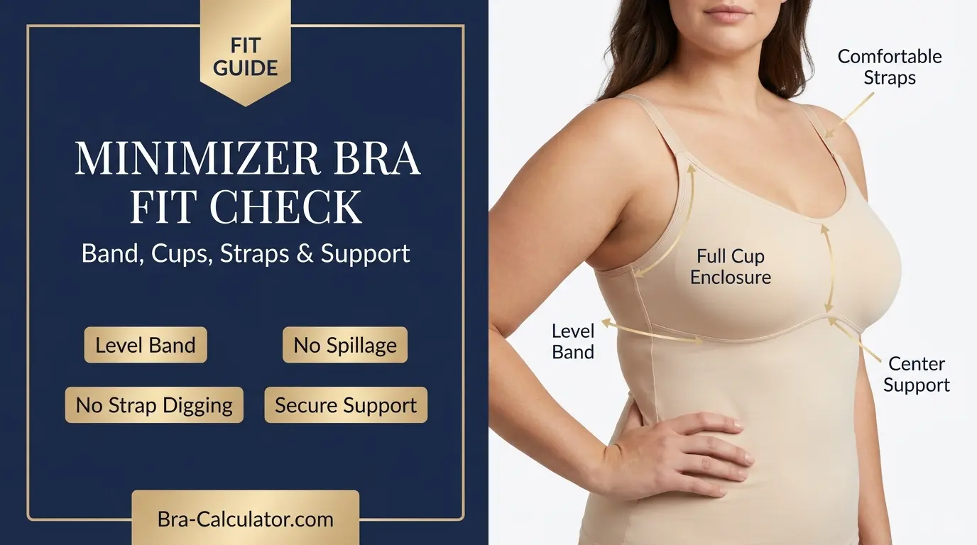 How to measure and fit a minimizer bra for large busts band cup and strap adjustment guide
