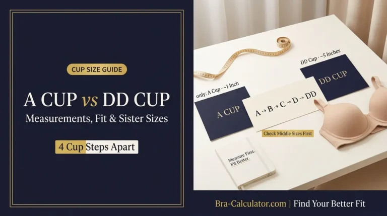 A Cup vs DD Cup: Measurements, Fit, Volume & Sister Sizes