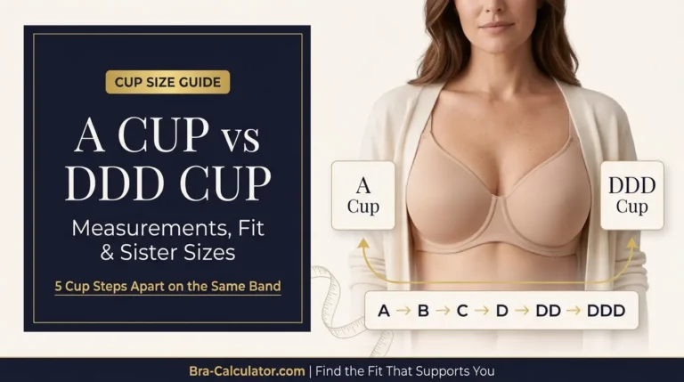 A Cup vs DDD Cup: Measurements, Fit, Volume & Sister Sizes