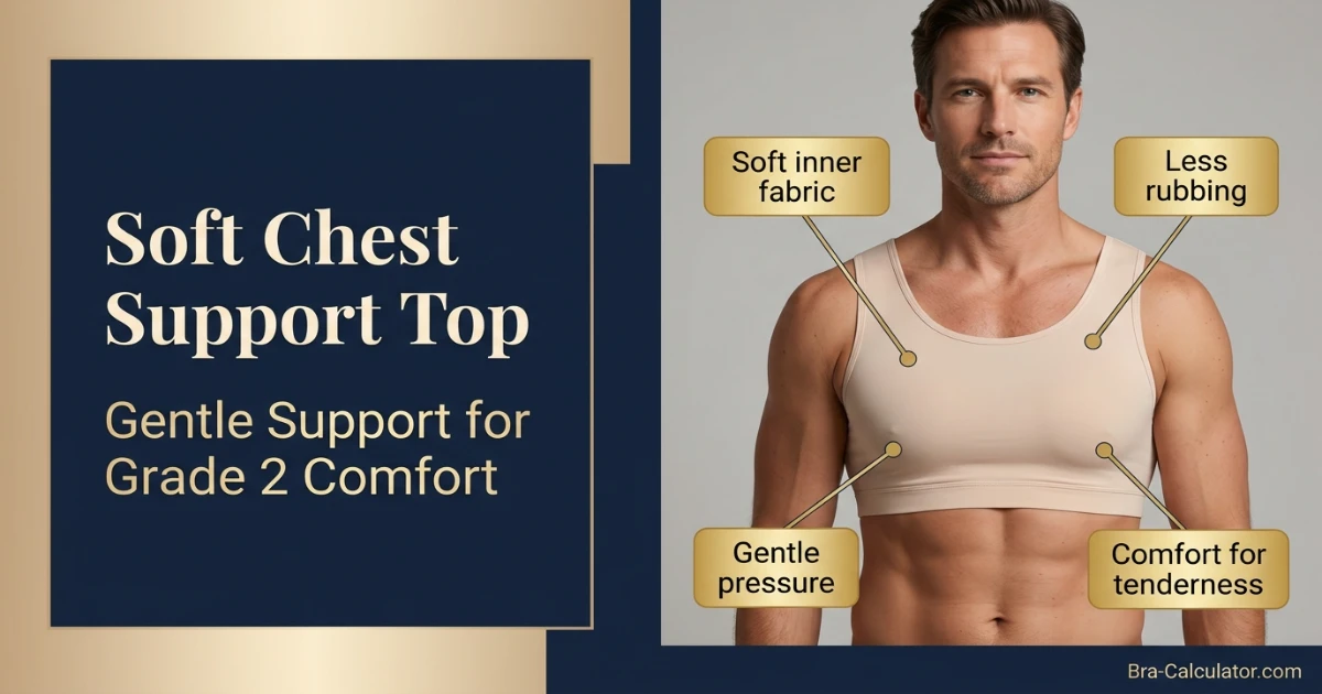 Seamless moderate compression undershirt for Grade 2 gynecomastia support