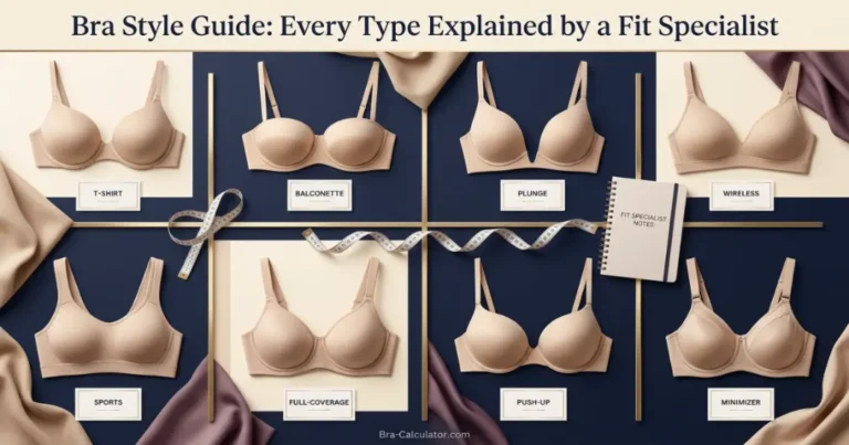 Bra style guide showing different bra types explained by a fit specialist