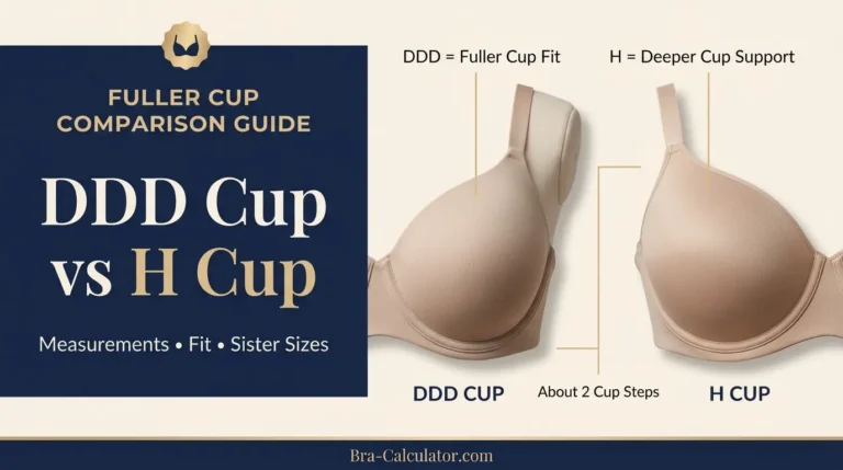 DDD Cup vs H Cup: Measurements, Fit & Sister Sizes