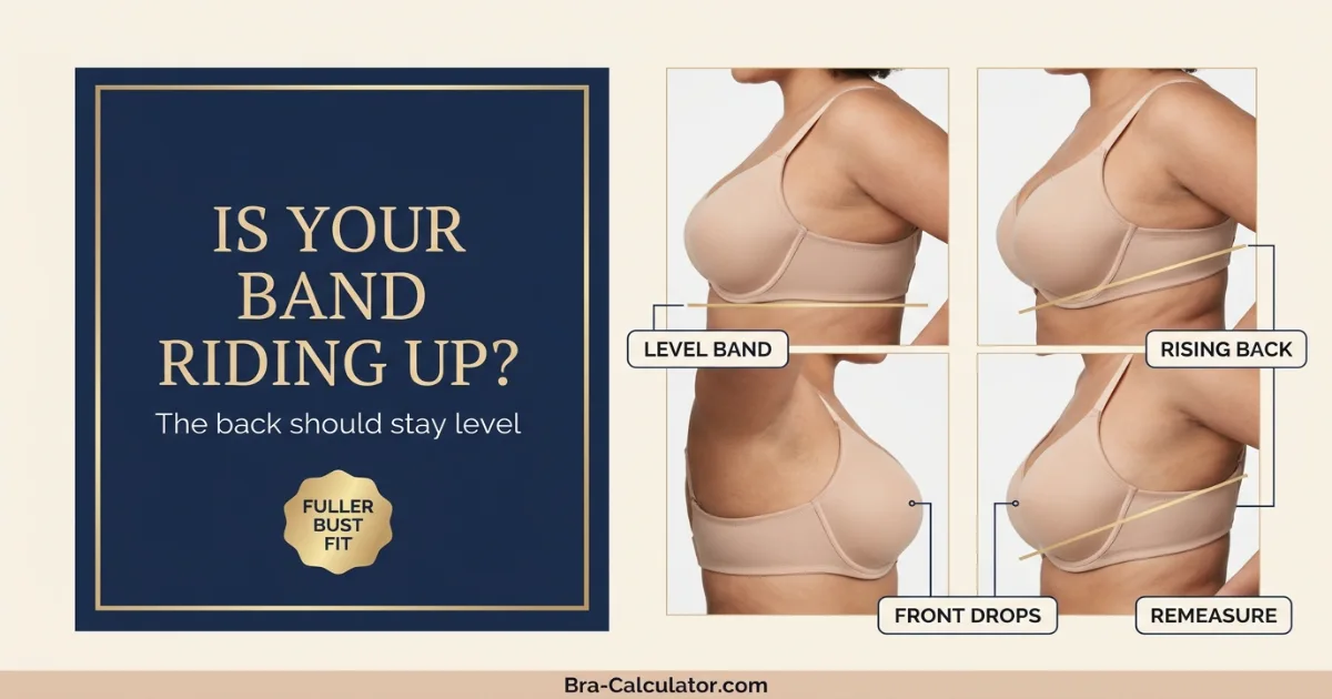 Level bra band versus riding up bra band for a large bust