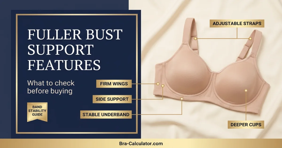 Overtight straps versus secure band anchor in fuller bust bra fit