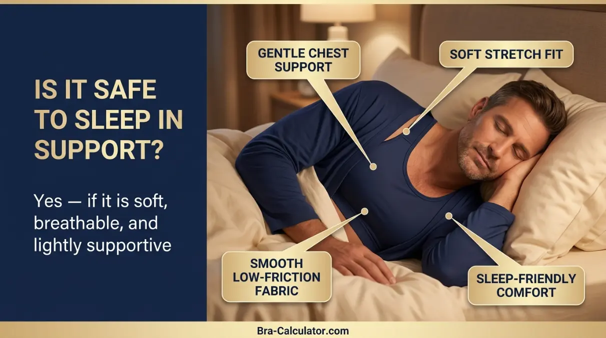 Wearing a bra to sleep with gynecomastia soft nighttime support safety guide
