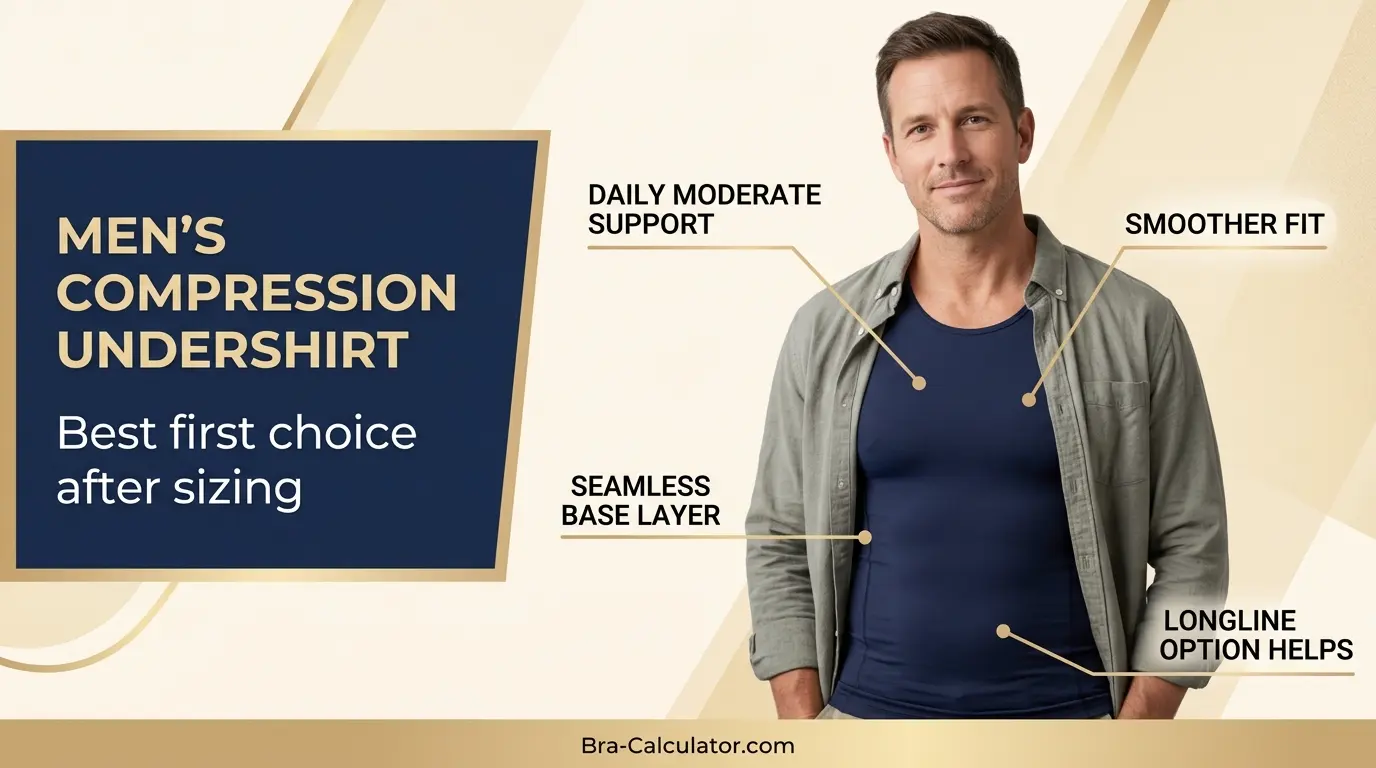 Gynecomastia compression vest for men firm chest support