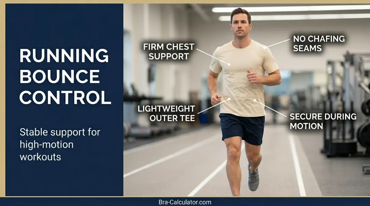 gynecomastia running bounce control with workout compression
