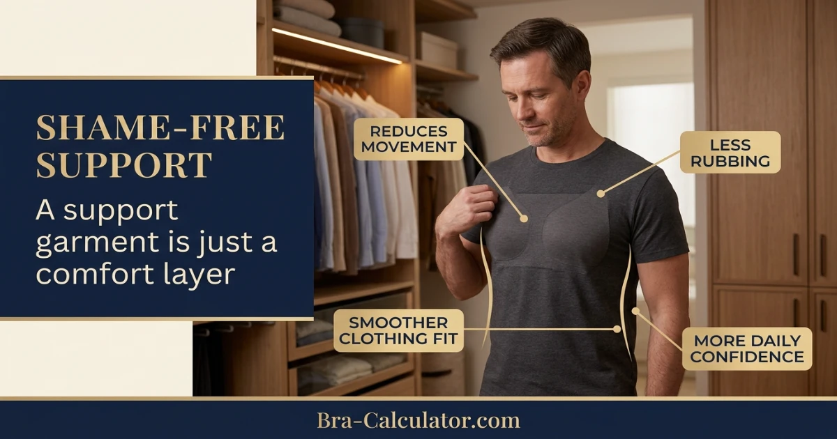Why men with gynecomastia wear bras for comfort confidence and chest support