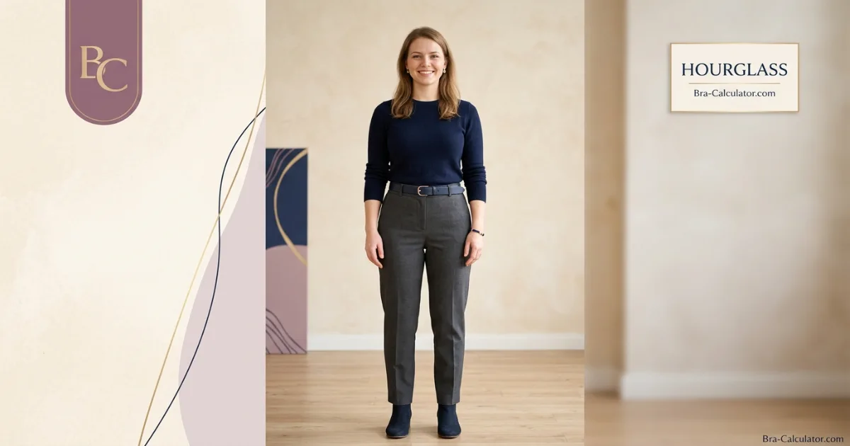 Hourglass body shape — bust and hips balanced with defined waist