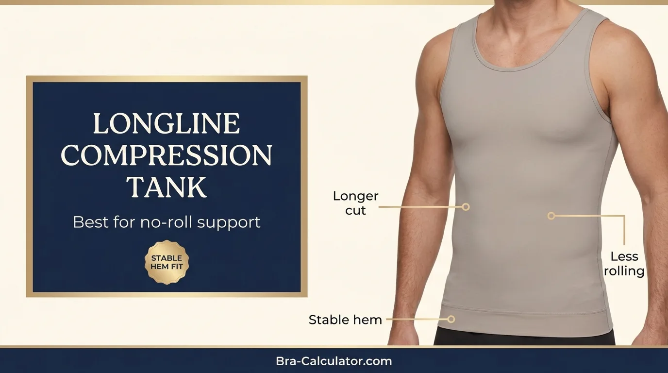 Longline compression tank for gynecomastia no roll support buying guide
