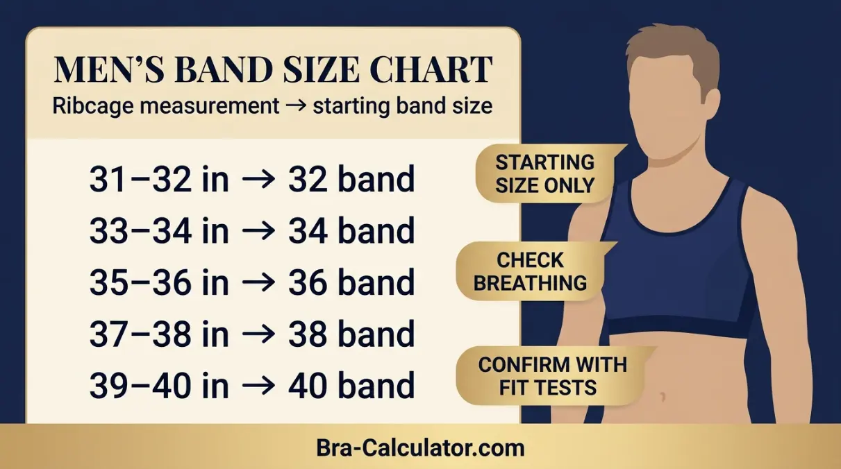 Band size chart for men