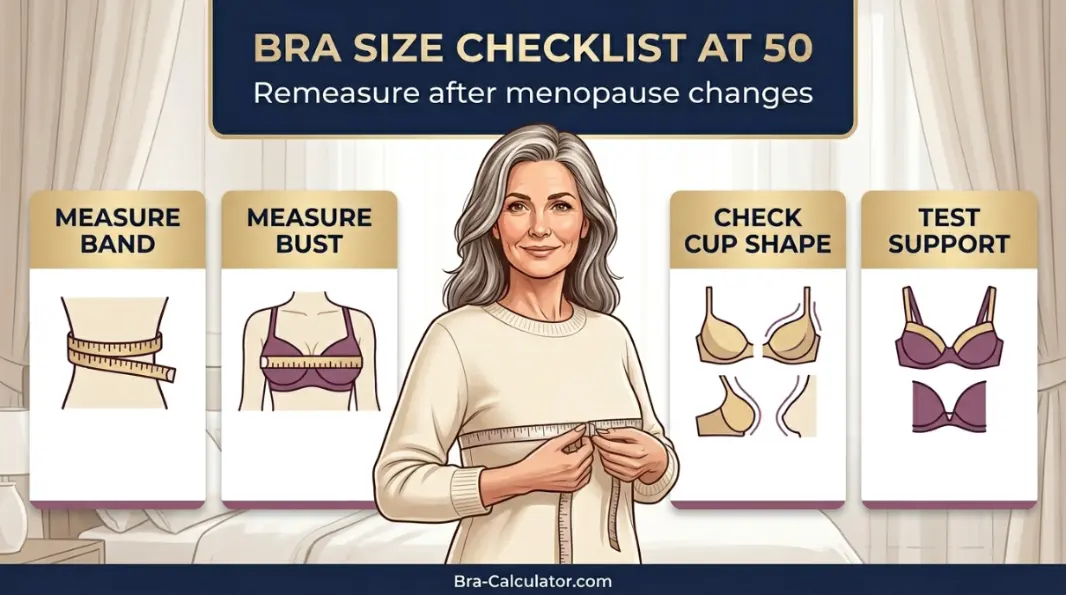 How to measure bra size at age 50 using underbust and full bust measurements