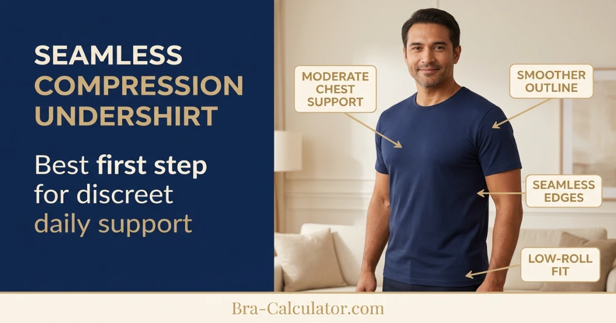 Seamless compression undershirt for men with gynecomastia comfort and confidence