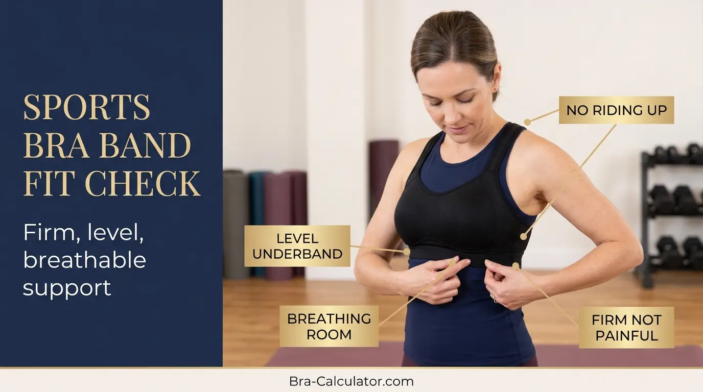 how to choose sports bra band fit check with level underband and breathing room