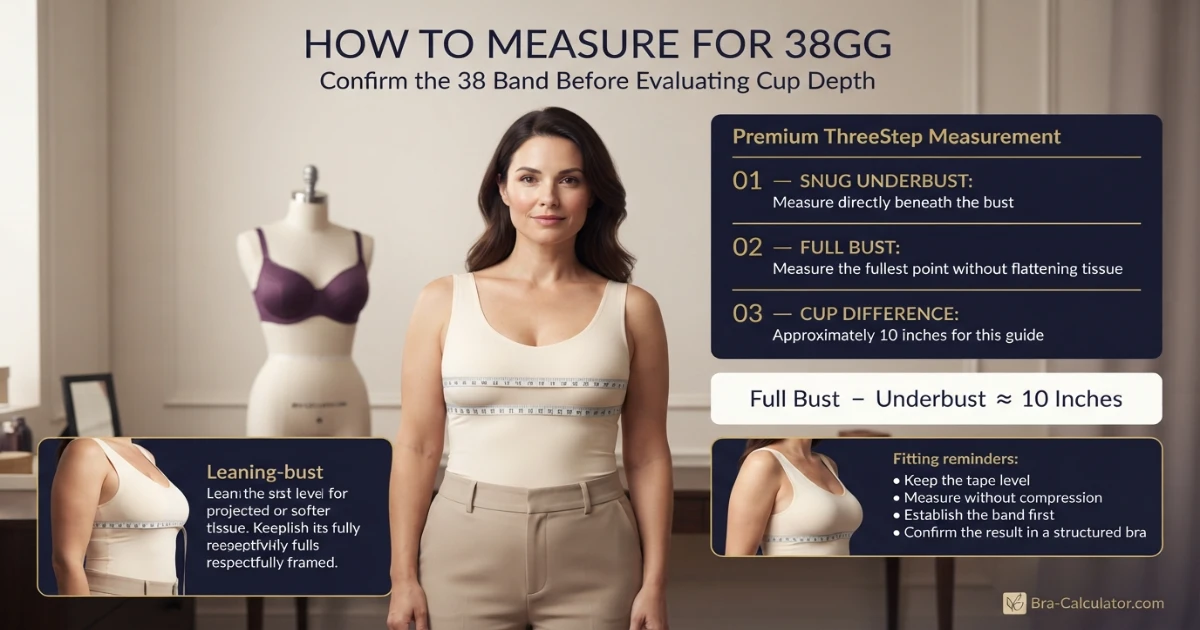 38GG measurement logic with underbust full bust and cup difference explained