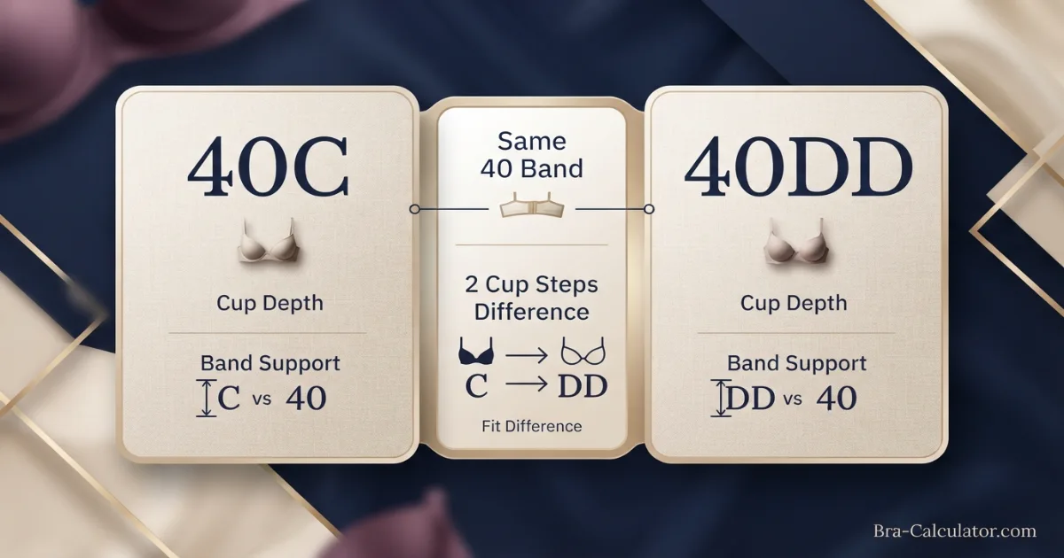 40C vs 40DD premium bra size comparison hero graphic