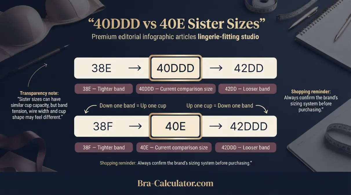 40DDD vs 40E sister size alternatives diagram