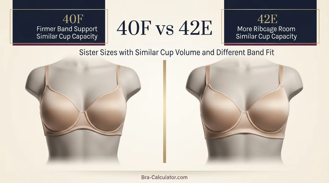 40F vs 42E comparison hero graphic with premium navy and gold styling