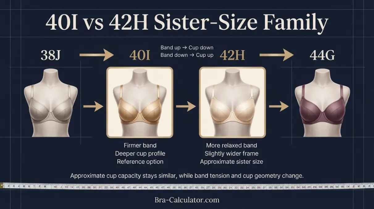 40I vs 42H sister size alternatives diagram