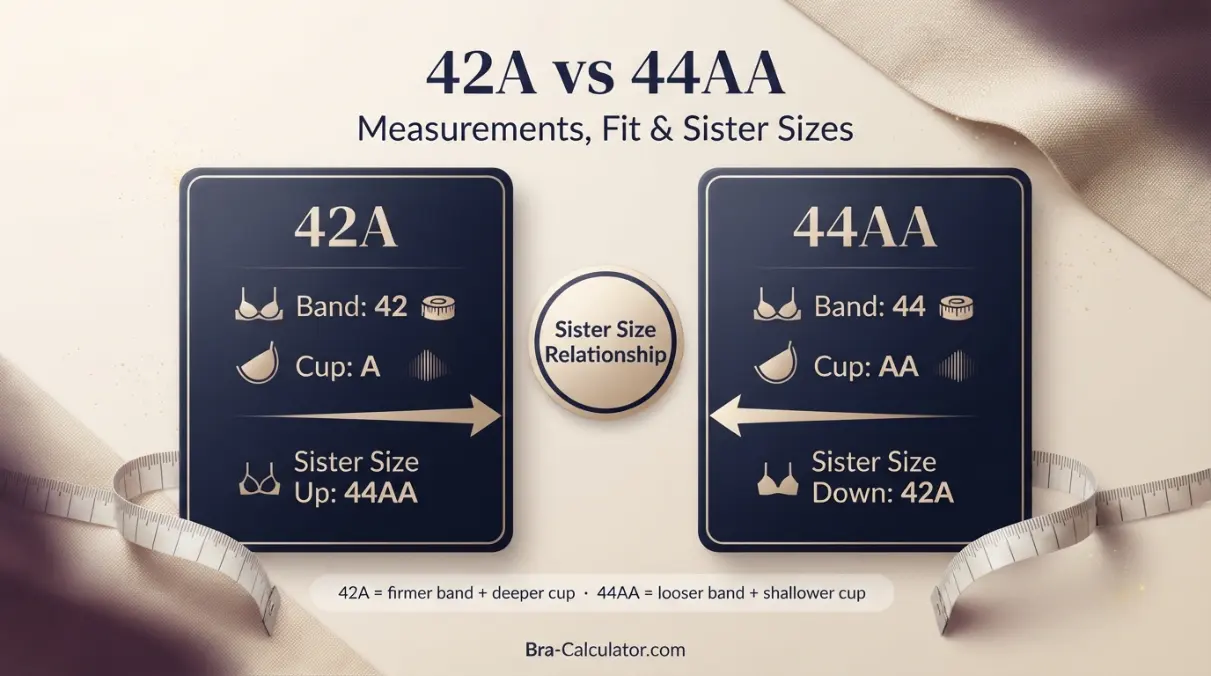 42A vs 44AA comparison hero graphic with premium navy and gold styling