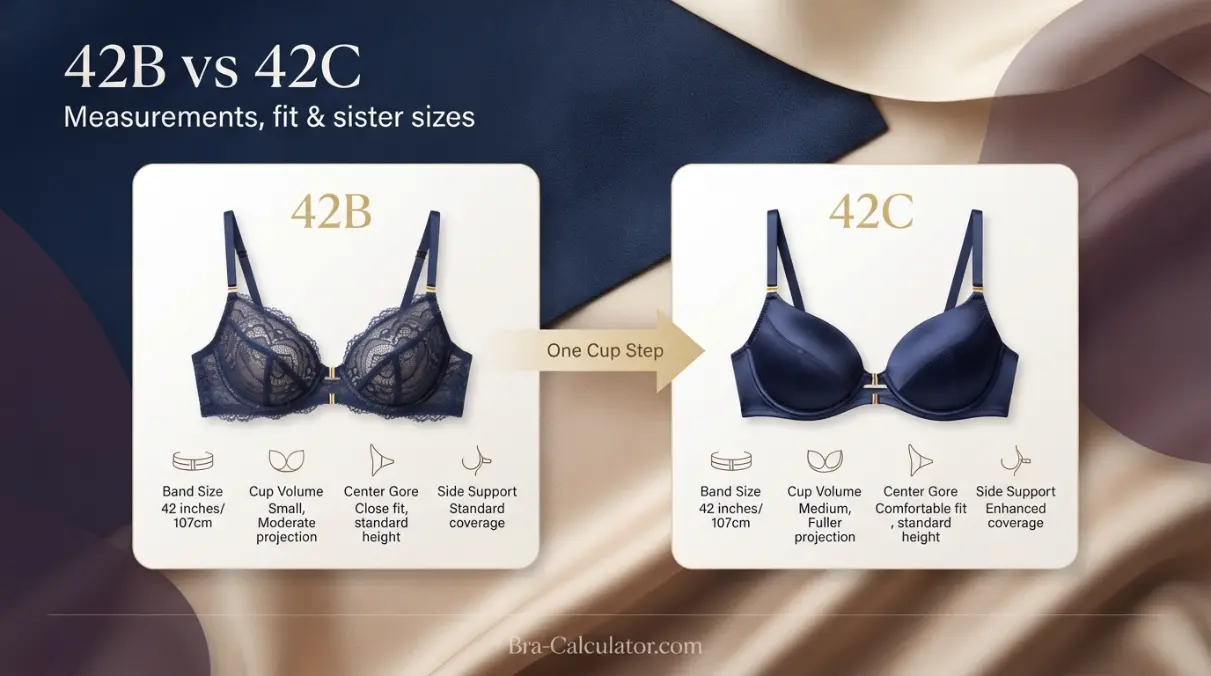 42B vs 42C comparison hero graphic with premium navy and gold styling