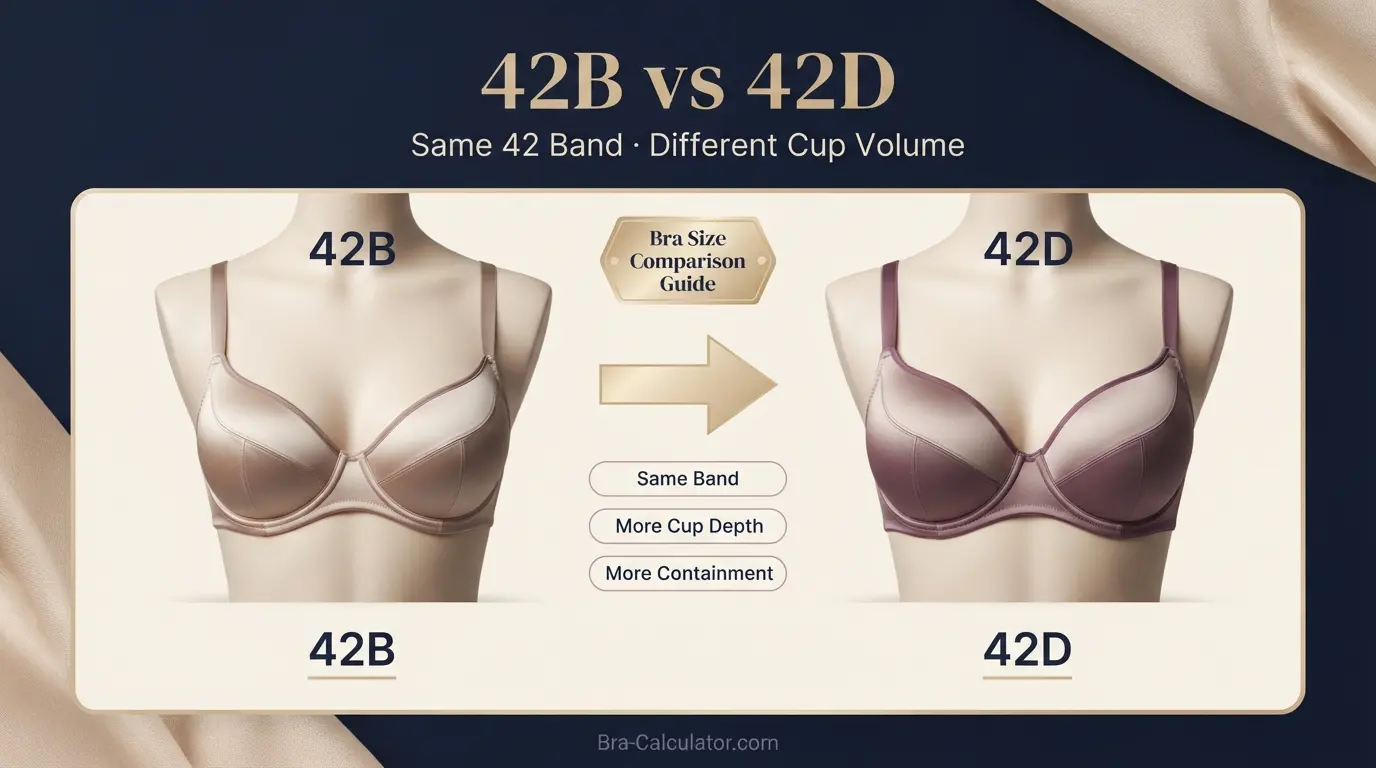 42B vs 42D comparison hero graphic with premium navy and gold styling