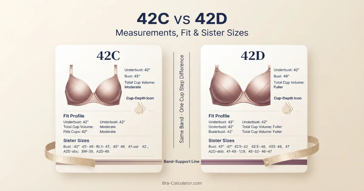 42C vs 42D comparison hero graphic with premium navy and gold styling