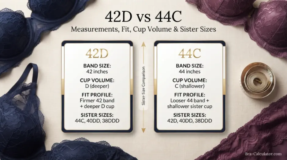 42D vs 44C comparison hero graphic with premium navy and gold styling