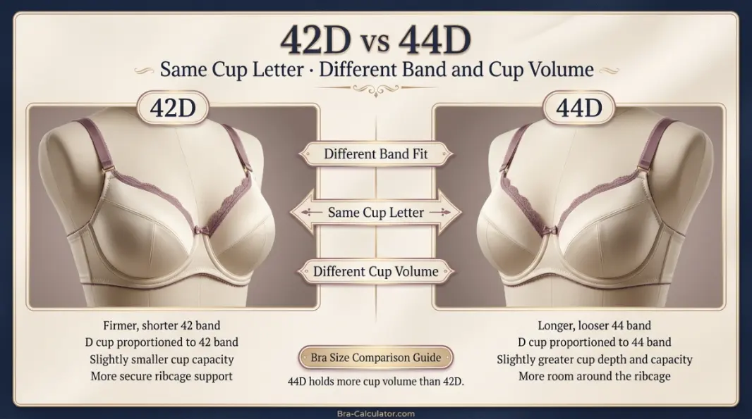 42D vs 44D comparison hero graphic with premium navy and gold styling
