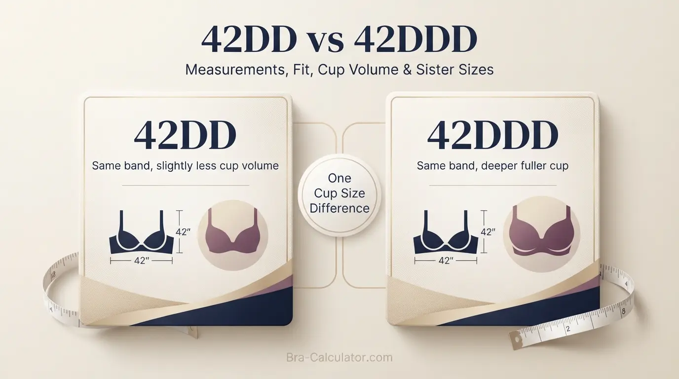 42DD vs 42DDD comparison hero graphic with premium navy and gold styling