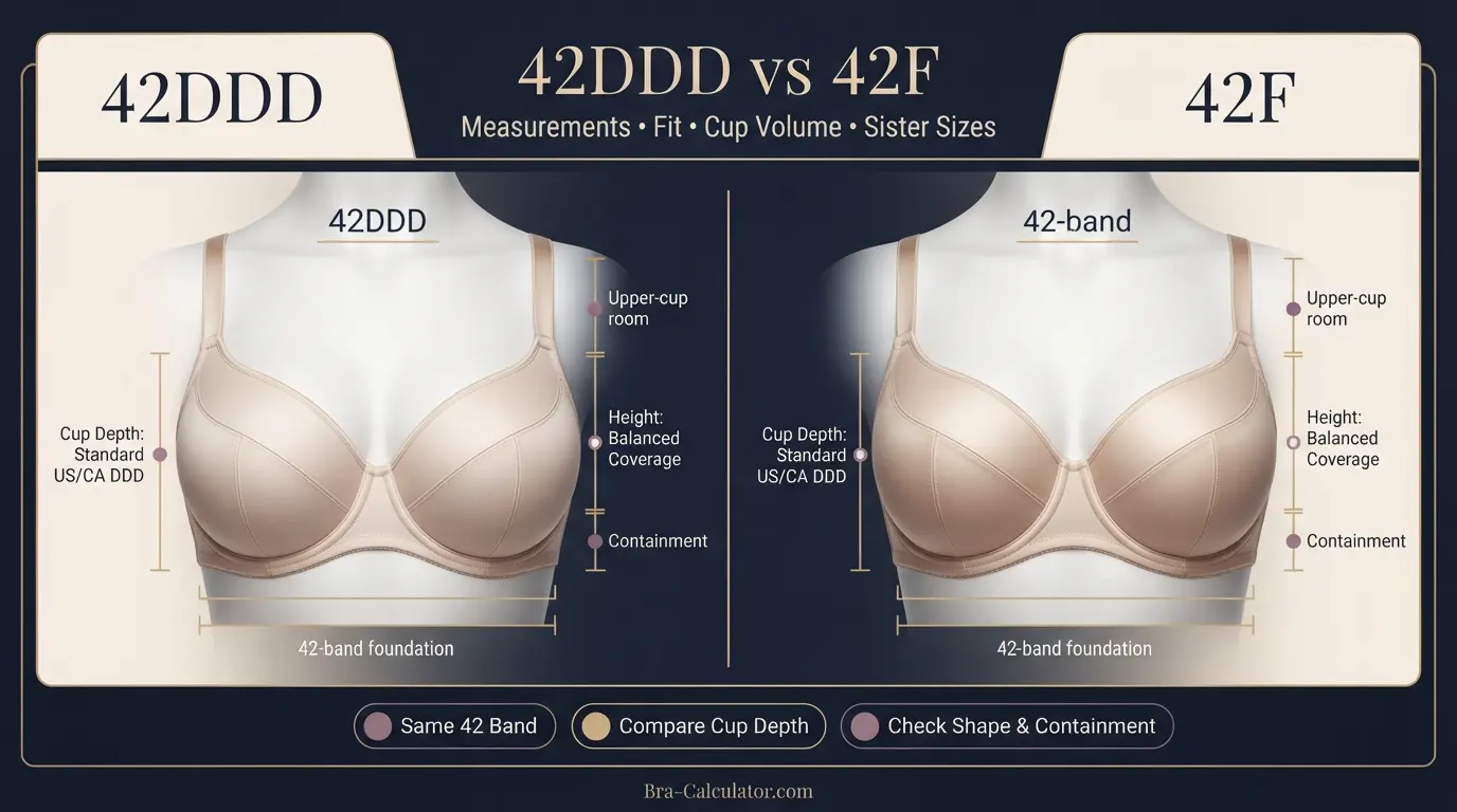 42DDD vs 42F comparison hero graphic with premium navy and gold styling