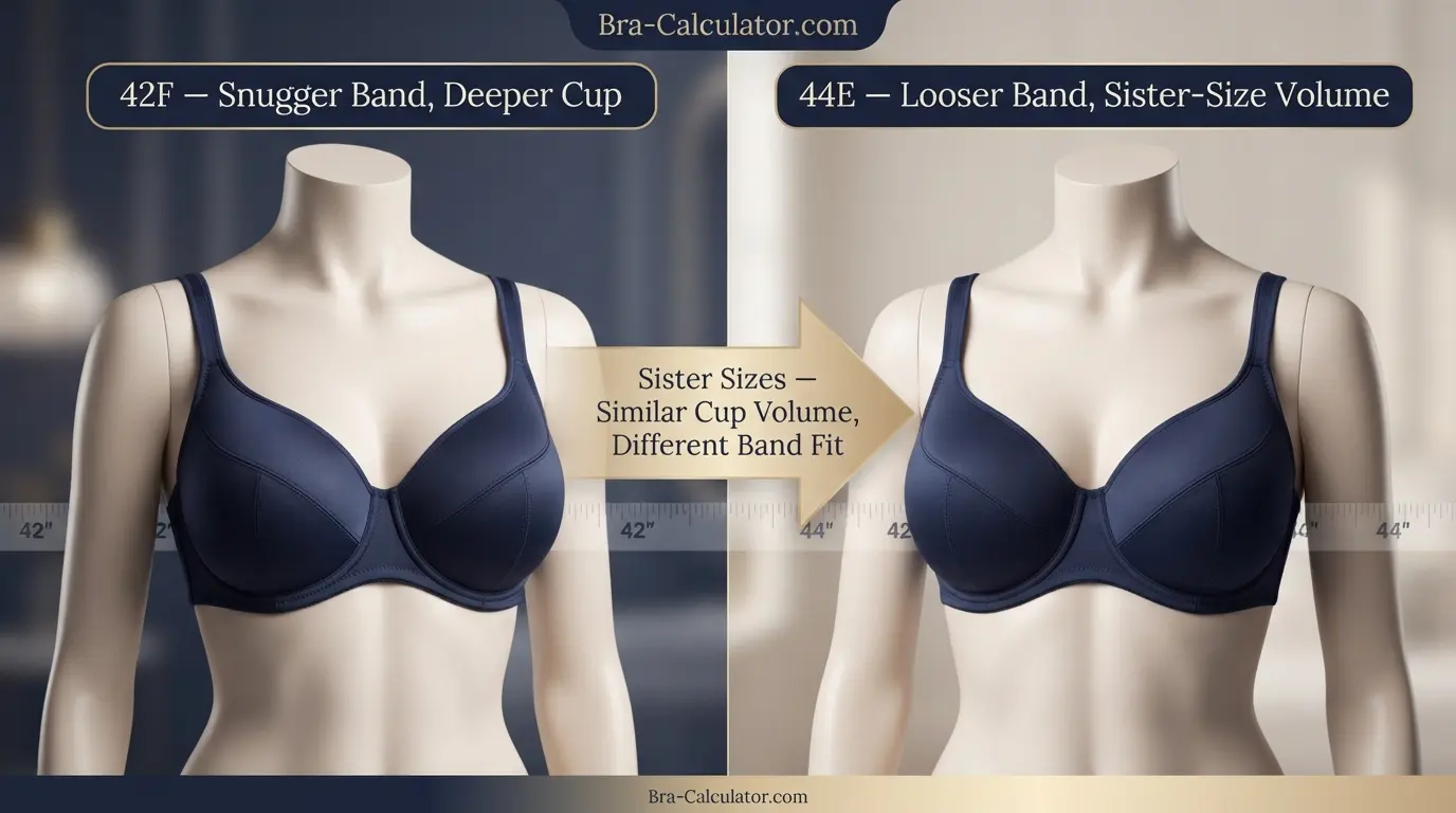 42F vs 44E comparison hero graphic with premium navy and gold styling