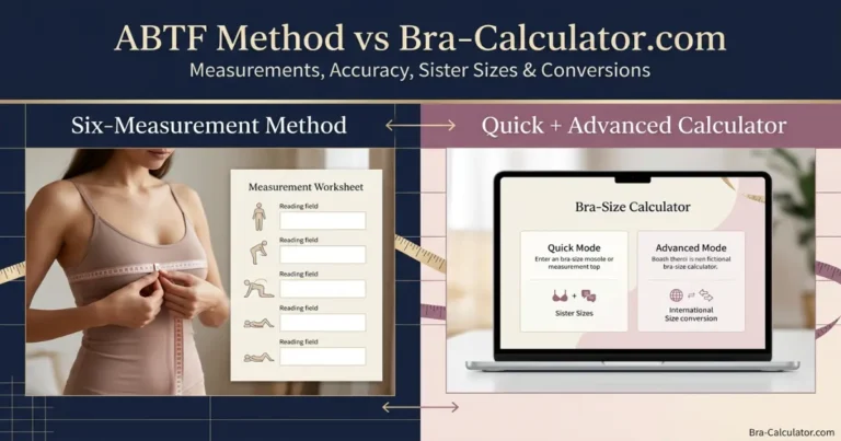 A Bra That Fits calculator vs Bra-Calculator.com measurement method comparison