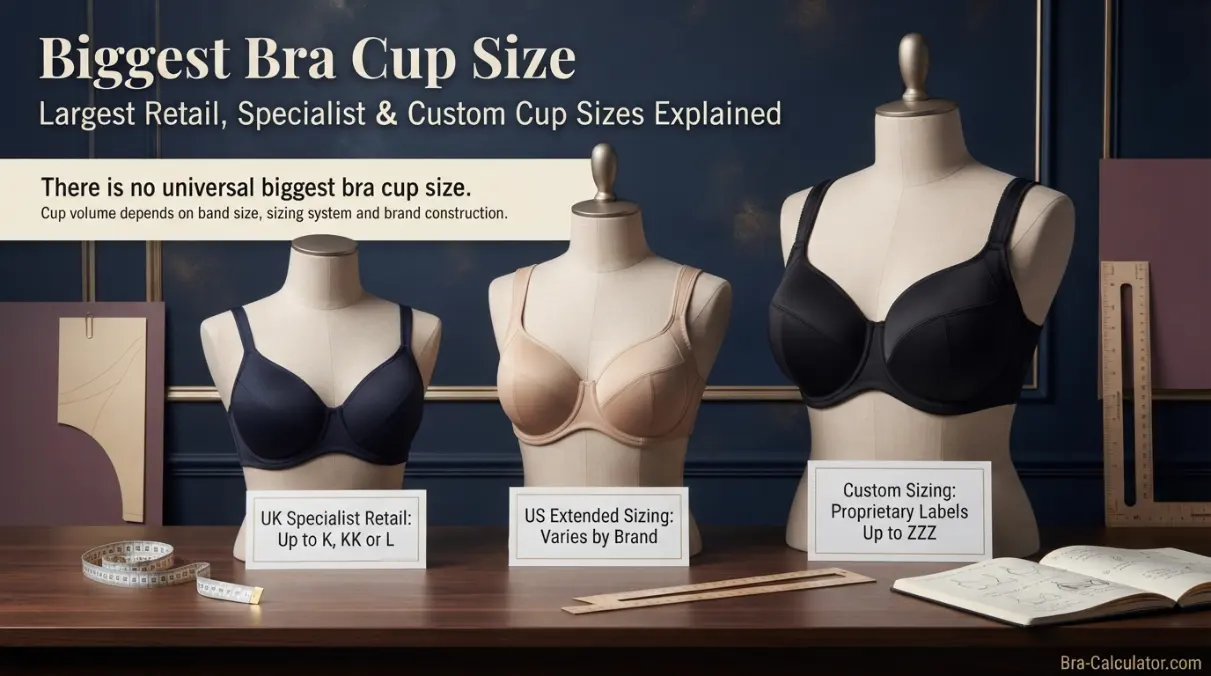 Biggest bra cup size guide comparing UK L US N and custom ZZZ cup labels
