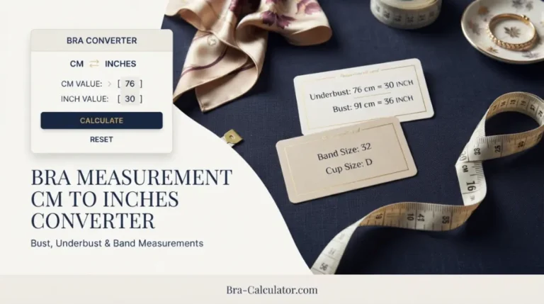 Bra Measurement CM to Inches Converter