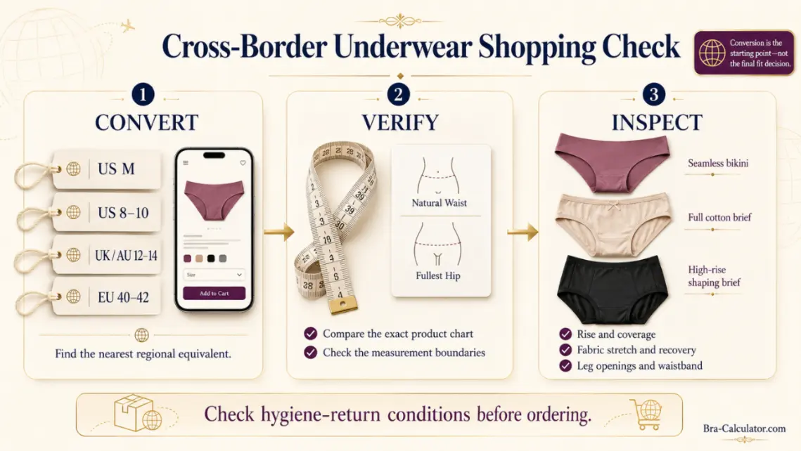 Cross-border underwear shopping checklist for converting and verifying sizes