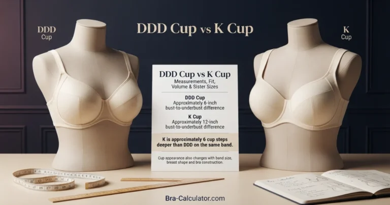 DDD Cup vs K Cup: Measurements, Fit, Volume & Sister Sizes