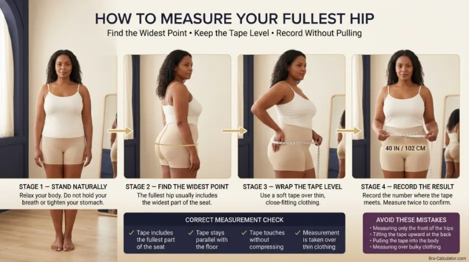 Hip-led versus waist-led panty sizing decision diagram