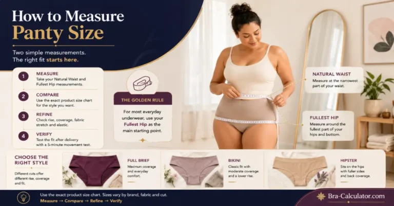 How to Measure Panty Size: Waist & Hip Steps