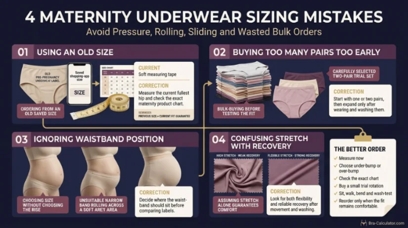 Four common sizing mistakes shoppers make when buying maternity underwear