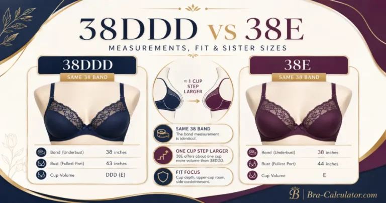 38DDD vs 38E: Measurements, Fit, Cup Volume & Sister Sizes