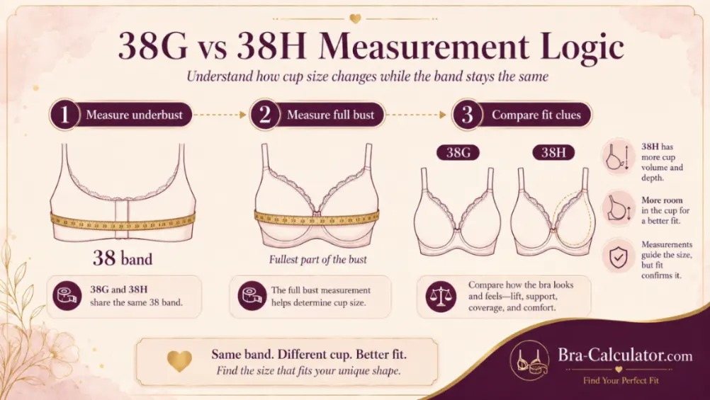 38G vs 38H measurement and band cup logic diagram