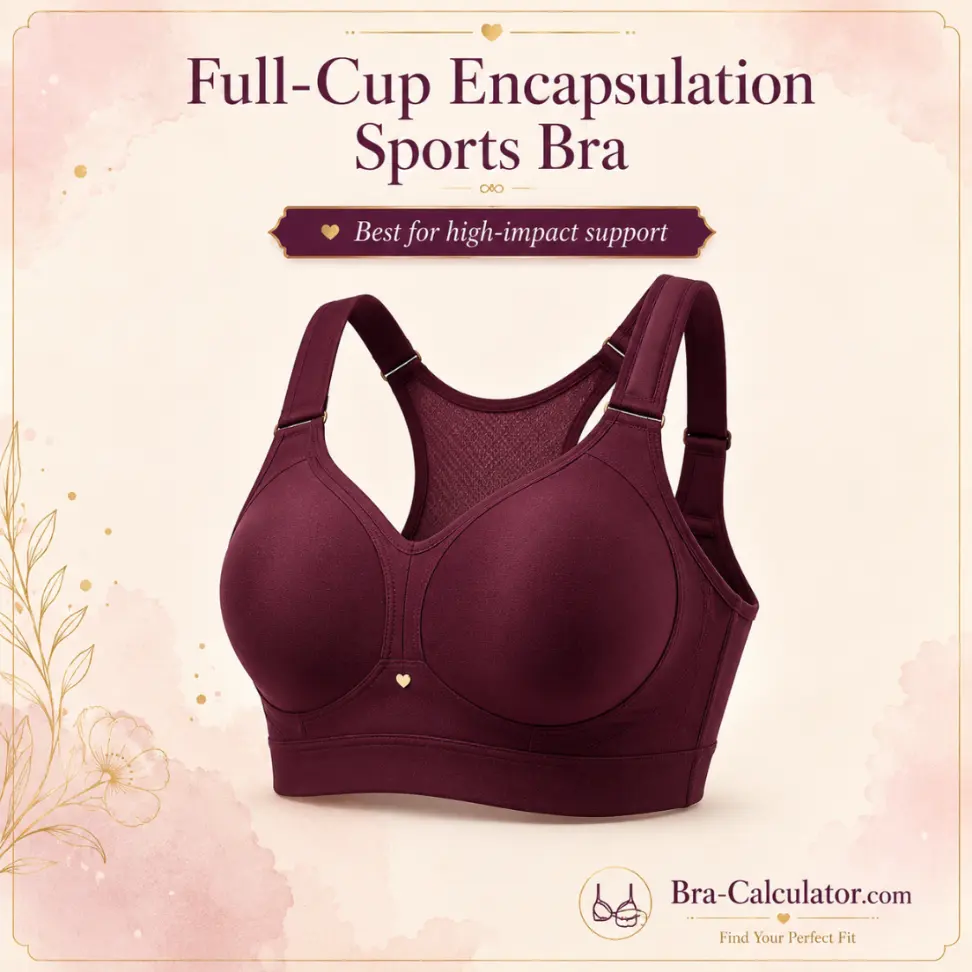 Full-Cup Encapsulation Sports Bra recommended for comparing 38G vs 38H