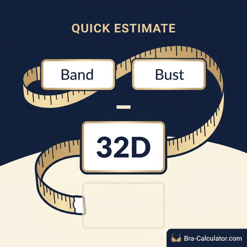 Generic bra size calculator quick estimate tool without sister sizing