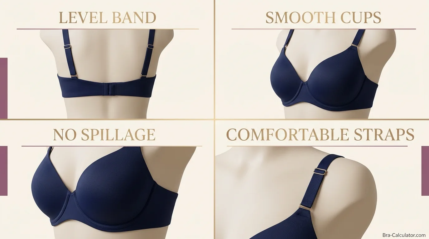 UNIQLO wireless bra fit check showing a level band smooth cups and comfortable straps